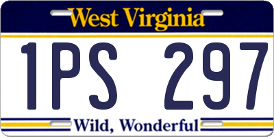 WV license plate 1PS297