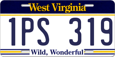 WV license plate 1PS319