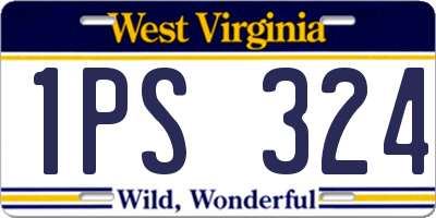 WV license plate 1PS324