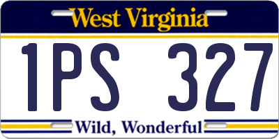 WV license plate 1PS327