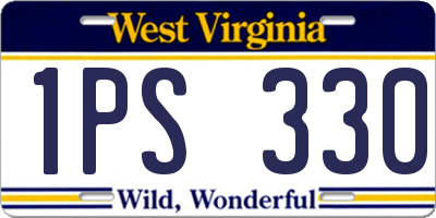 WV license plate 1PS330