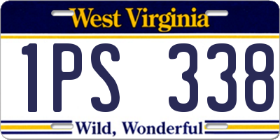 WV license plate 1PS338