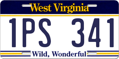 WV license plate 1PS341