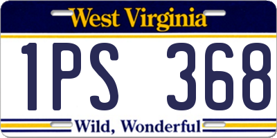 WV license plate 1PS368