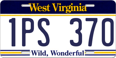 WV license plate 1PS370