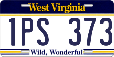 WV license plate 1PS373