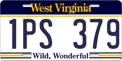 WV license plate 1PS379