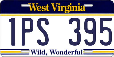 WV license plate 1PS395