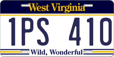 WV license plate 1PS410