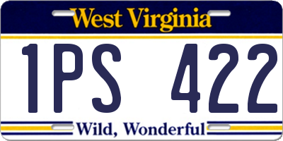 WV license plate 1PS422