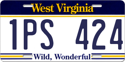 WV license plate 1PS424
