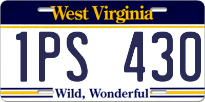 WV license plate 1PS430