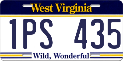 WV license plate 1PS435