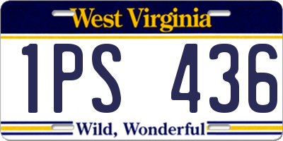WV license plate 1PS436