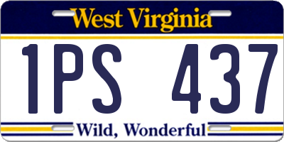 WV license plate 1PS437