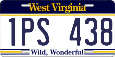 WV license plate 1PS438