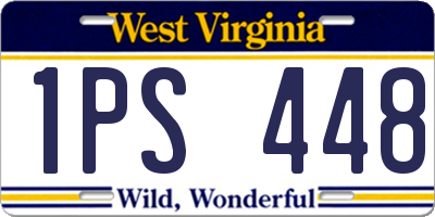 WV license plate 1PS448