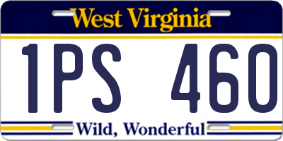 WV license plate 1PS460