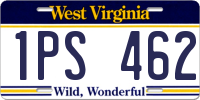 WV license plate 1PS462