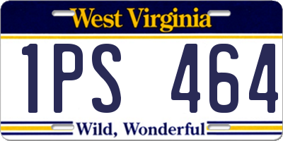 WV license plate 1PS464