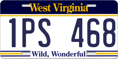 WV license plate 1PS468