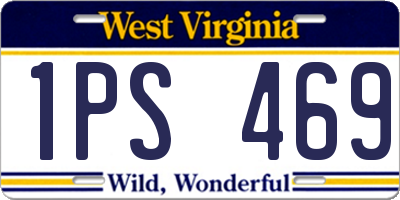 WV license plate 1PS469