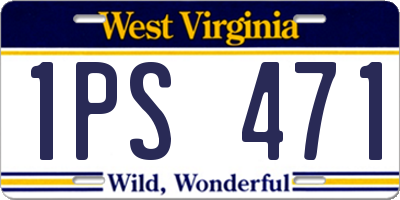 WV license plate 1PS471