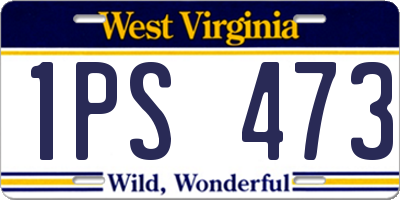 WV license plate 1PS473