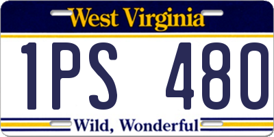 WV license plate 1PS480
