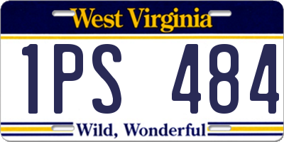 WV license plate 1PS484
