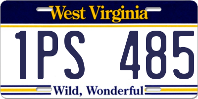 WV license plate 1PS485