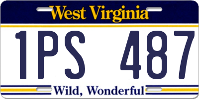WV license plate 1PS487