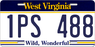 WV license plate 1PS488
