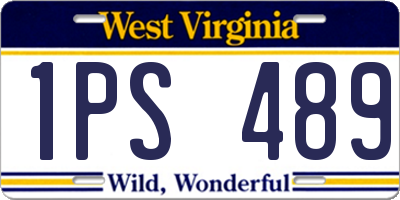 WV license plate 1PS489