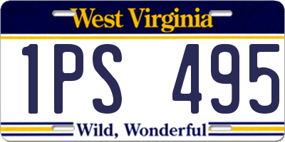 WV license plate 1PS495