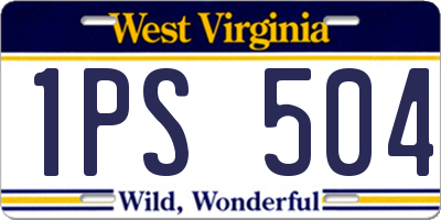 WV license plate 1PS504