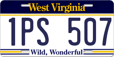 WV license plate 1PS507