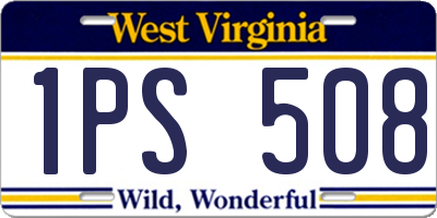 WV license plate 1PS508