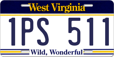 WV license plate 1PS511