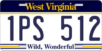WV license plate 1PS512