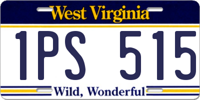 WV license plate 1PS515