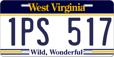 WV license plate 1PS517