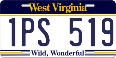 WV license plate 1PS519