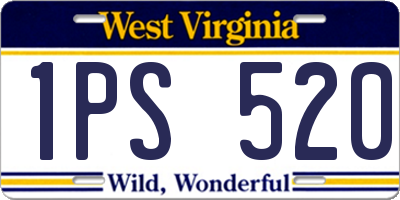 WV license plate 1PS520