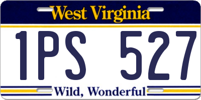 WV license plate 1PS527