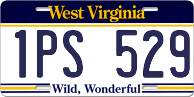 WV license plate 1PS529