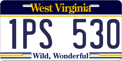 WV license plate 1PS530