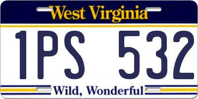 WV license plate 1PS532