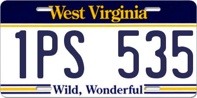 WV license plate 1PS535