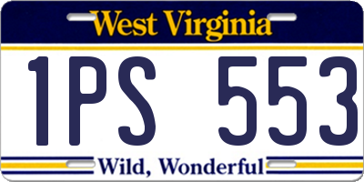 WV license plate 1PS553